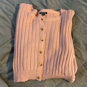 Cropped target sweater